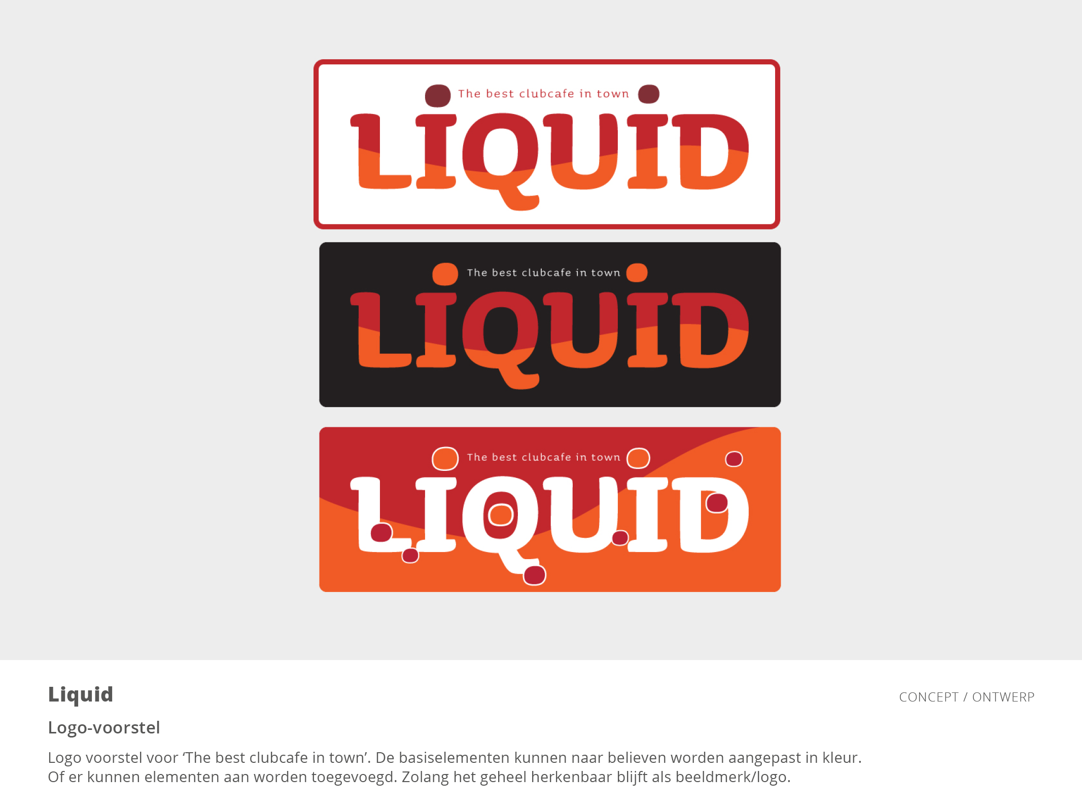 Liquid logo-voorstel Portfolio Grafisch ontwerpbureau Studio Thijssen